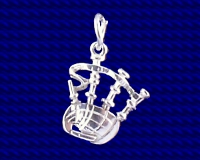 Sterling silver Small Bagpipes charm